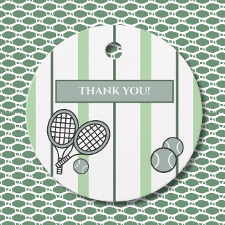 Perfect Match Tennis Couple Shower Thank You Favor Tags