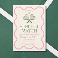 Perfect Match Tennis Pink & Green Bridal Shower