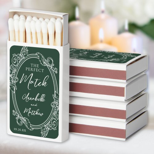 Perfect Match Vintage Drawn Green Wedding Favor