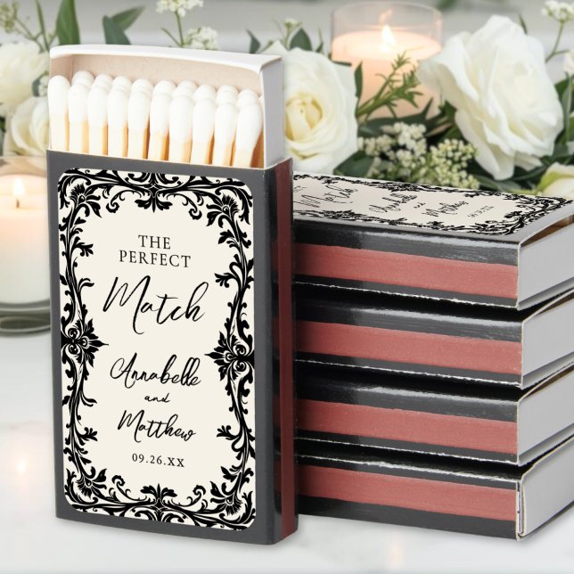 Perfect Match Vintage Drawn Wedding Favor (Perfect Match Vintage Drawn Wedding Favor)