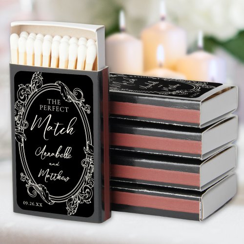 Perfect Match Vintage Hand Drawn Wedding Favor