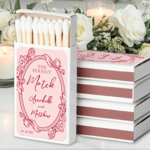 Perfect Match Vintage Pink Red Wedding Favor