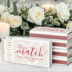 Perfect Match Vintage Red Wedding Matchbox