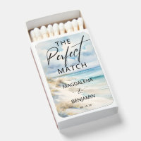 Perfect Match Watercolor Coastal Beach Wedding
