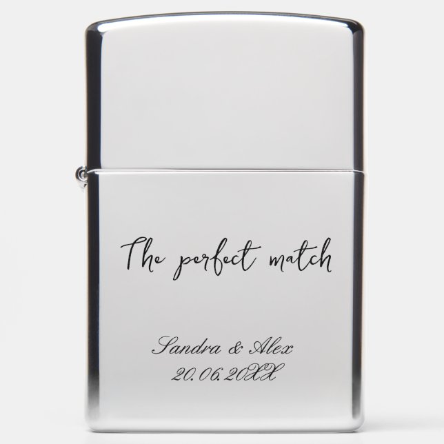 Perfect Match Wedding Lighter – Premium Edition (Front)