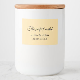 Perfect Match Wedding Matchbox – Premium Edition Food Label