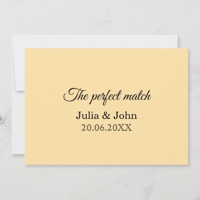 Perfect Match Wedding Matchbox – Premium Edition Invitation (Front)