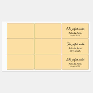 Perfect Match Wedding Matchbox – Premium Edition Kids' Labels
