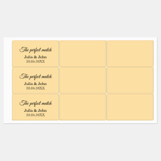 Perfect Match Wedding Matchbox – Premium Edition Labels