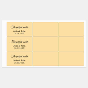 Perfect Match Wedding Matchbox – Premium Edition Labels