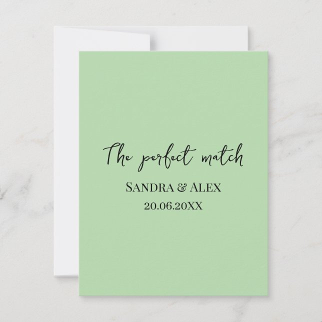 Perfect Match Wedding Matchbox – Premium Edition RSVP Card (Front)