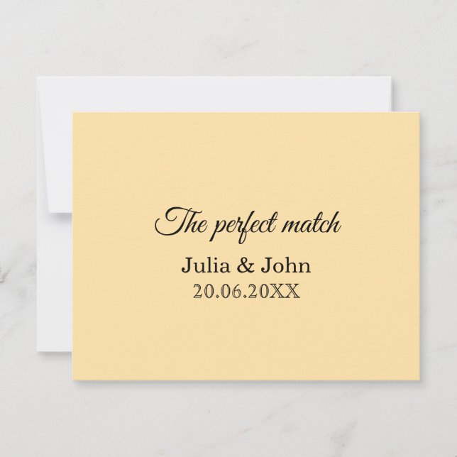 Perfect Match Wedding Matchbox – Premium Edition RSVP Card (Front)