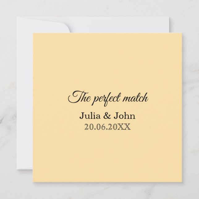 Perfect Match Wedding Matchbox – Premium Edition Thank You Card (Front)