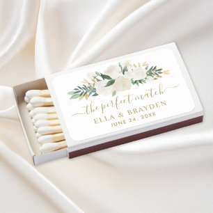 Perfect Match White Gold Floral Greenery Wedding