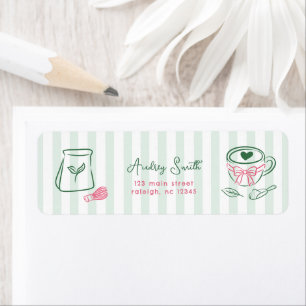 Perfect Matcha Bridal Shower Return Address Label