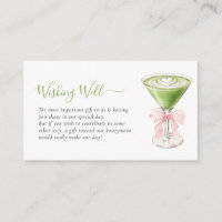 Perfect Matcha Bridal Shower Wishing Well Card