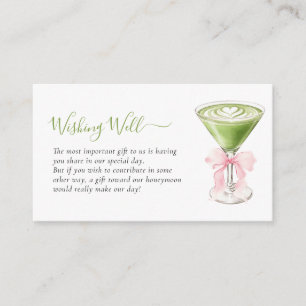 Perfect Matcha Bridal Shower Wishing Well Card