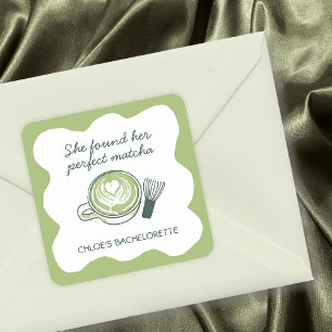 Perfect Matcha Green Tea Bachelorette Square Sticker