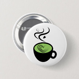 Perfect Matcha Tea Valentine Love Button