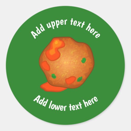 Perfect Meatball with Tomato  Herbs _ add slogan Classic Round Sticker