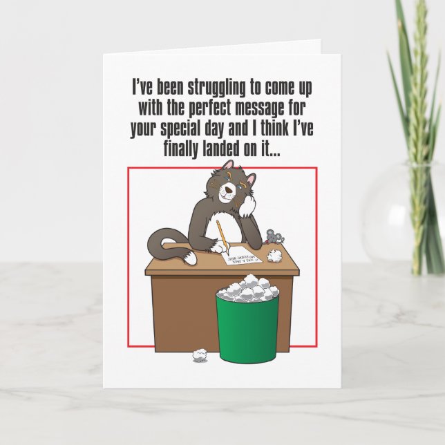 Perfect Message Humorous Birthday Card (Front)