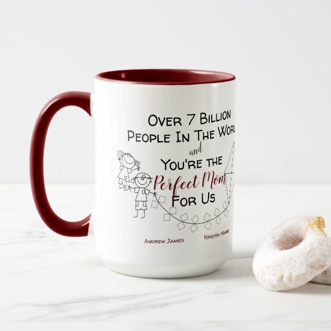Perfect Mom For Me - boy & girl Mug (With Donut)