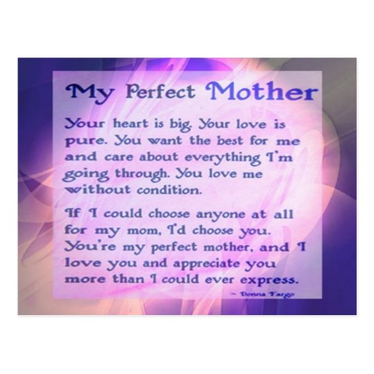 Perfect Mother Postcard | Zazzle