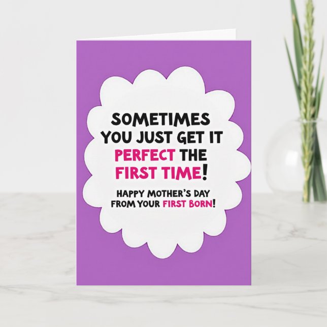 Perfect Mothers Day Form Card (Front)