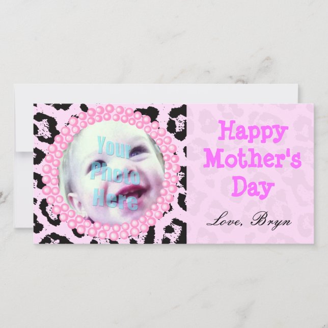 Perfect Mother's Day Gift Pink Cheetah Frame - (Front)