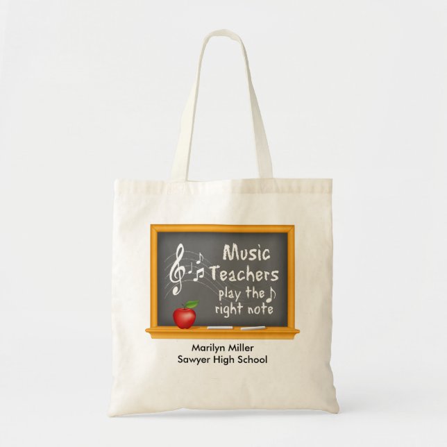 Perfect Music Teacher Gift Tote Bag (Front)