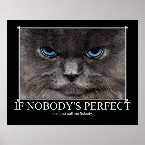 Perfect Nobody Cat Artwork Poster