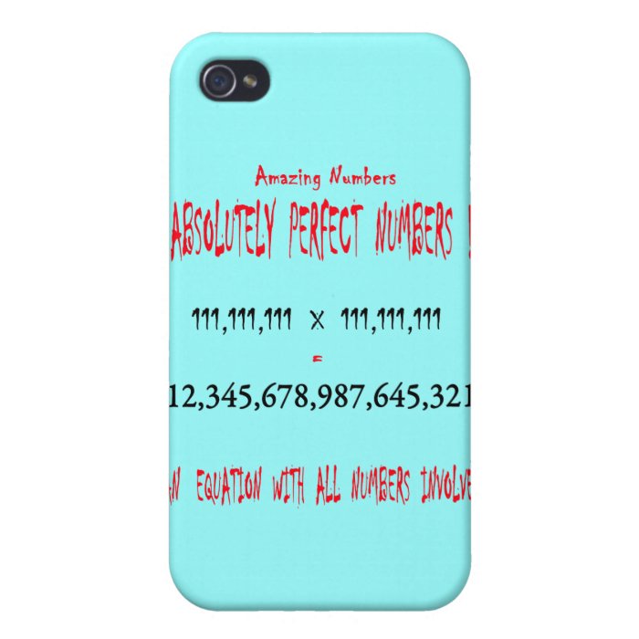 Perfect Numbers Cover For iPhone 4