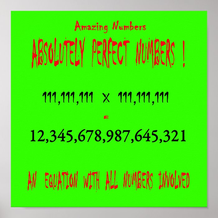 Perfect Numbers Poster