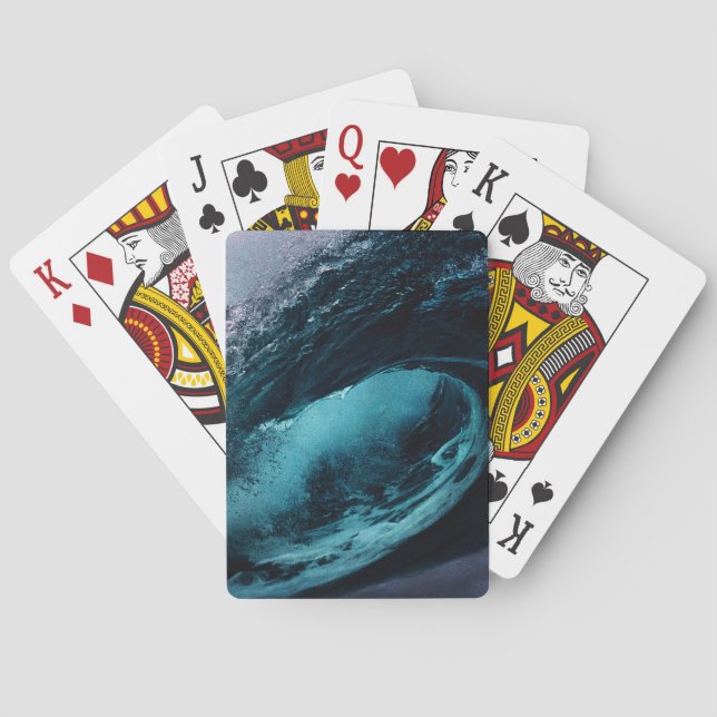 Perfect Ocean Wave Tunnel Poker Cards (Back)