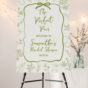 Perfect Pair Bridal Shower Welcome Sign