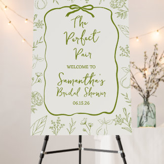 Perfect Pair Bridal Shower Welcome Sign