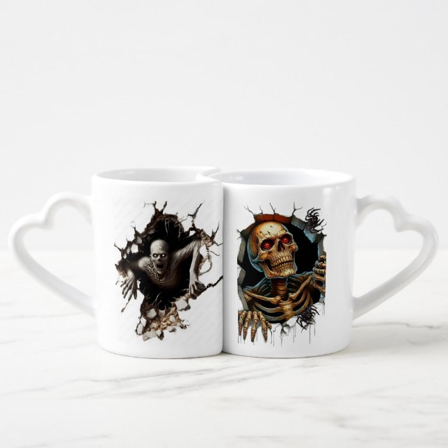 💑 Perfect Pair Coffee Mug Set  Made for Hallowing (Back Nesting)
