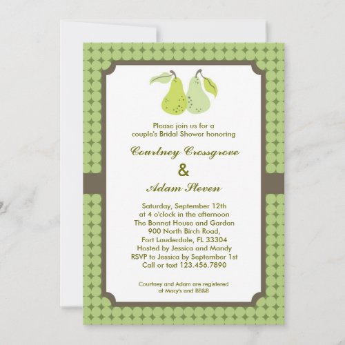 Perfect Pair Couple's Bridal Shower Invitation