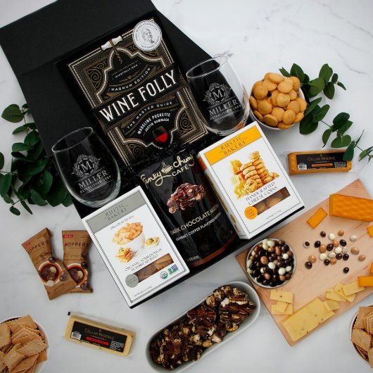 Perfect Pair Gift Basket With Wine Glasses (Front Right)