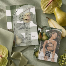 Perfect Pair Gingham Vintage Pear Bridal Shower
