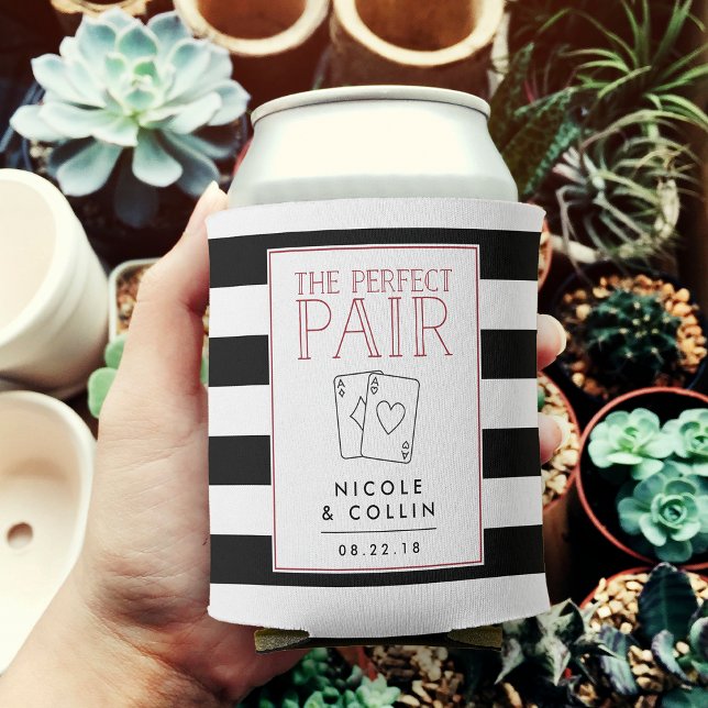 Perfect Pair Las Vegas Wedding Favor Can Cooler (Creator Uploaded)