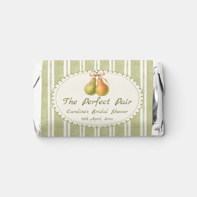 Perfect Pair Pear Bridal Shower Hershey's Miniatures (Front)