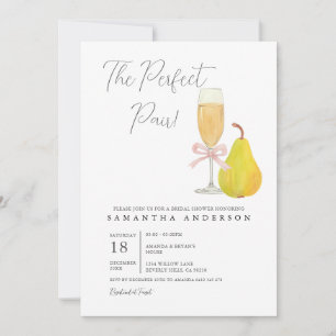 Perfect Pair Pear Bridal Shower Invitation