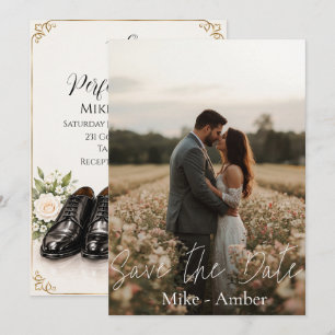Perfect Pair Photo Save the Date Invitation
