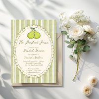 Perfect pair sage green stripe pear bridal shower