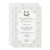 Perfect Pair Twin Baby Shower Invitation