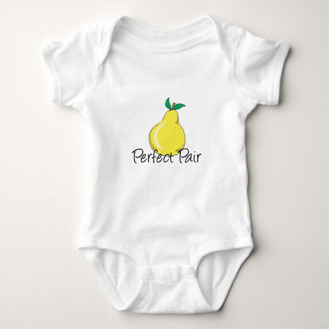 Perfect Pair TWINS Baby Bodysuit (Front)