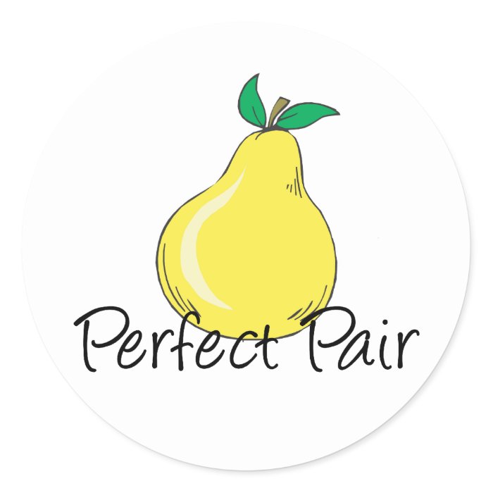 Perfect Pair TWINS Round Stickers