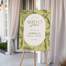 Perfect Pair Vintage Pear Bridal Shower Welcome