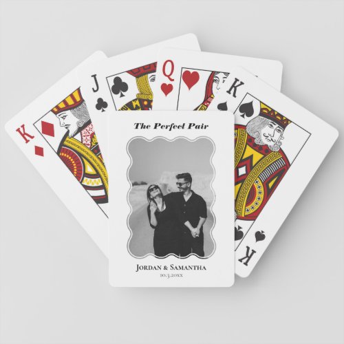 Perfect Pair Wedding Classic Photo Playing Cards